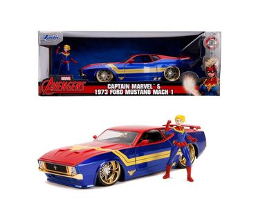 Captain Marvel: 1973 Ford Mustang Mach 1 - Modellfahrzeug, 1:24
