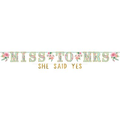 2 Partyketten Mint To Be / Hochzeit / she said Yes / Miss to Mrs