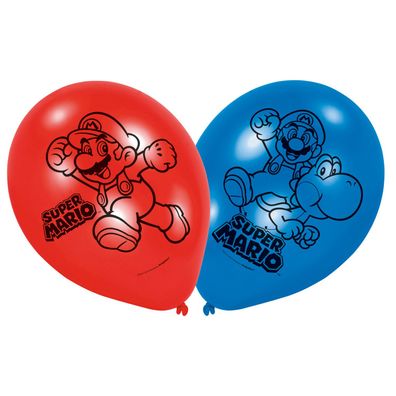 Super Mario Bros. - 6 Latexballons 22,8 cm