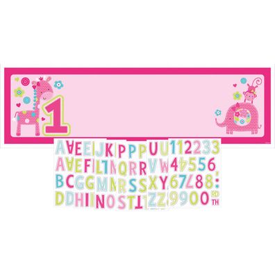 One Wild Girl personalisierbar Signalbanner 165 x 50,8 cm