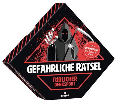 Moses 55098 - Gefährliche Rätsel: Tödlicher Denksport - Kartenspiel - Escape