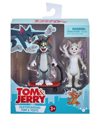 Tom and Jerry - Spielfiguren-Set Skateboarding 8,5cm