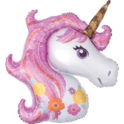 SuperShape "Magical Unicorn" Folienballon 83 x 73cm