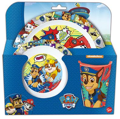 Stor 18949 - Paw Patrol: 3-teiliges Frühstück Set