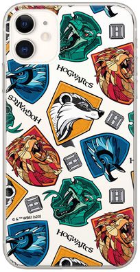 Harry Potter - iPhone 13 Mini Handyhülle - Harry Potter Häuser Logo Weiß