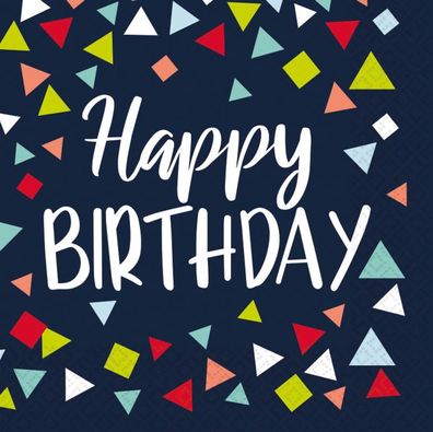 16 Servietten - Happy Birthday - A Reason To Celebrate - 33 x 33cm