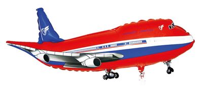 Flugzeug rot - Folienballon - 33 cm