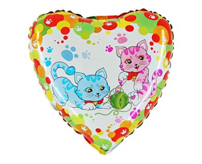 Spielende Katzenkinder - Folienballon - 43 cm
