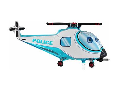Polizei Hubschrauber groß - Folienballon - 46 cm