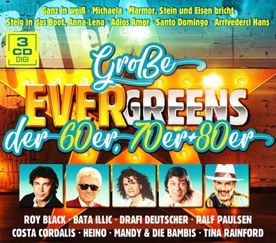 Große Evergreens der 60er, 70er, 80er, 3er Musik CD
