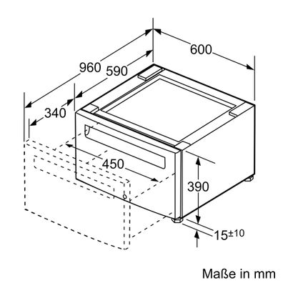 Bosch Socle avec tiroir pour sèche-linge, WTZPW2XD