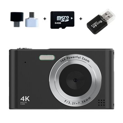 VCCstore-Kompakte CCD-Digitalkamera mit 4K, 16x Zoom & Anti-Schüttel für Einsteiger