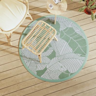 vidaXL Outdoor-Teppich ARAKIL Grün Ø120 cm PP