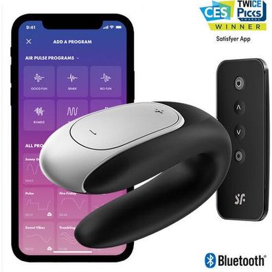 Satisfyer - Double Fun Partner Vibrator Schwarz