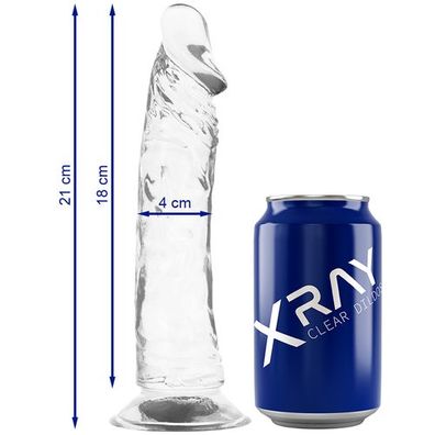 X RAY - Durchsichtiger Dildo 21 cm -Ø- 4 cm