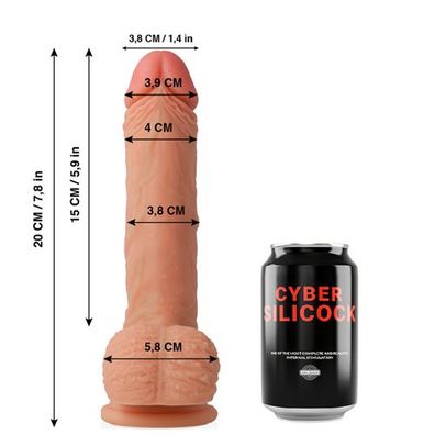 Cyber Silicock - Freeman Ultra-Realistischer, Weicher Flüssigsilikon-Dildo 20 cm -Ø