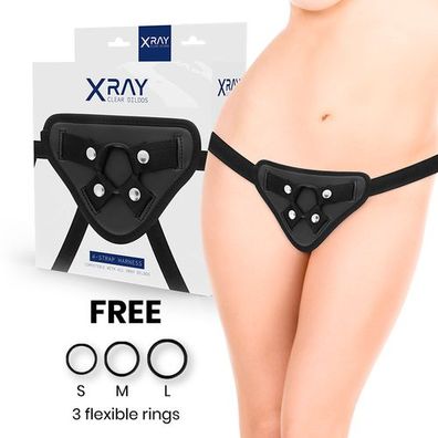 X RAY - Strap-On Gurt mit Silikonringen