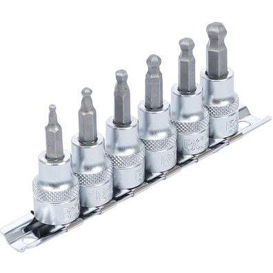 Bit-Einsatz-Satz, Innensechskant mit Kugelkopf 3 - 8 mm, Antrieb (3/8"), 6-tlg