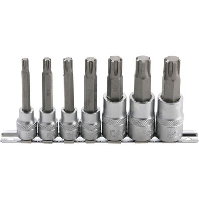 Bit-Einsatz-Satz, Keil-Profil (für RIBE) M6 - M14, Antrieb (3/8") + (1/2"), 7-tlg