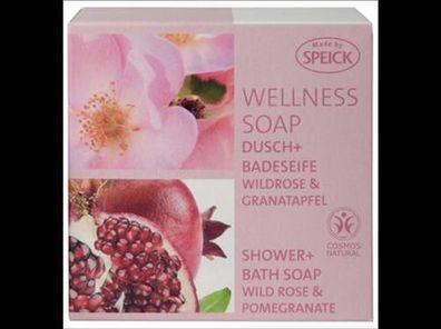 Made by Speick 3x Wellness Soap, Dusch + Badeseife Wildrose & Granatapfel 200g