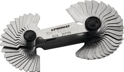 Gewindeschablone M/G 60Grad/BSW 55Grad Bl. 52 Stück PROMAT