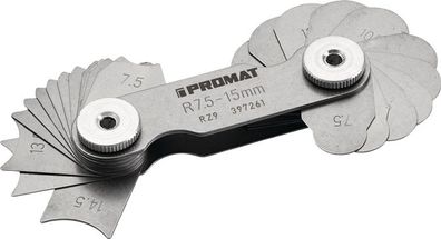 Radienschablone 15,5-25mm Bl. 15 Stück PROMAT