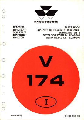 Ersatzteilliste Ersatzteil Katalog für den Massey Ferguson MF 174