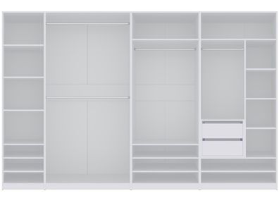 Marmex TRES B/B SET Kleiderschrank ohne Türen 320x206x51, Weiß