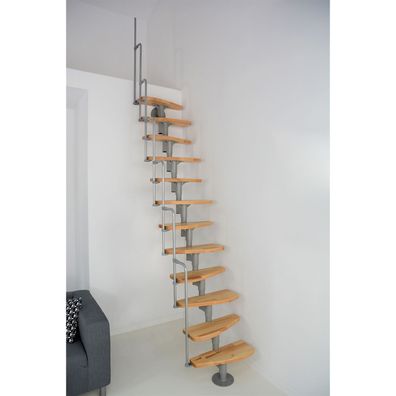 Minka Mittelholmtreppe Monaco 35 - 293,8cm Geschosshoehe Buche Grau