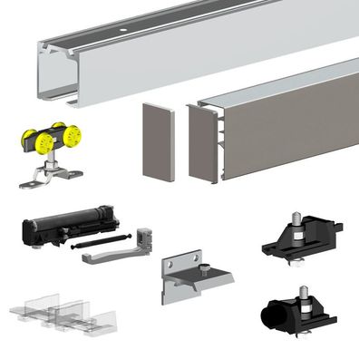 Schiebetürbeschlag SLID'UP 160 Premium, 200 cm, für 1 Holztür bis 60 kg