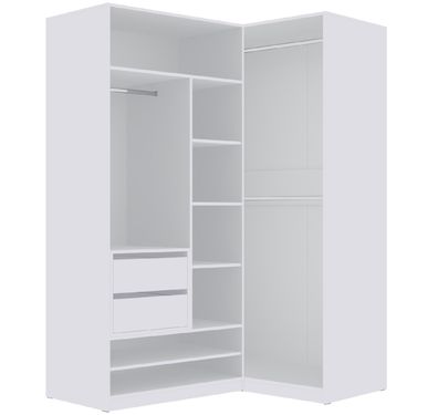 TRES Set C/B offener Kleiderschrank mit Kleiderstangen und Einlegeböden,