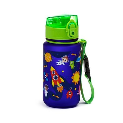 Trinkflasche Space Cadets Weltraum Astronaut Pop Top bruchsicher 350ml NEU
