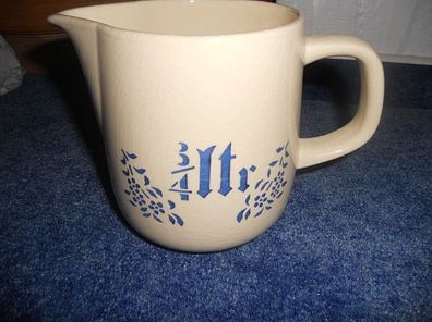 schöber alter Milchtopf aus Keramik mit Aufschrift 3/4 Liter