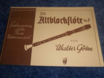 Die Altblockflöte in F von Walter Götze-Spielanweisung, Lieder und Tänze, Duo Spiel