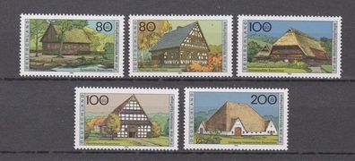 BRD 1996 postfrisch Wohlfahrtpflege MiNr. 1883-1887 Bauernhäuser in Deutschland
