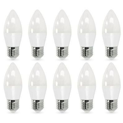 Satz mit 10 Glühbirnen LED-Kerzenbirne SW 8,5W E27 Warmweiß 180 Grad 3000K 806lm