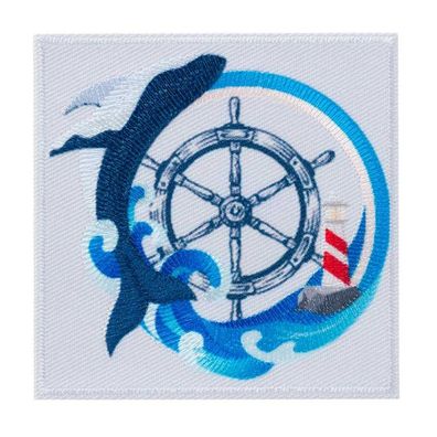 Mono-Quick 16039 Hohe See Applikation, Bügelbild, Patch, Aufnäher, Steuerrad