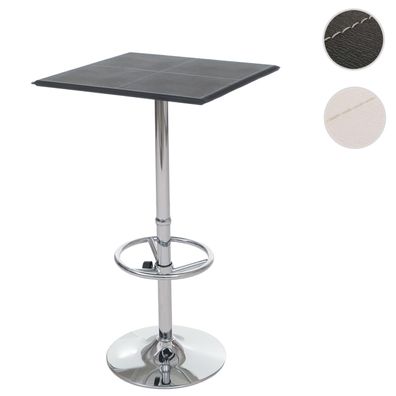 Bartisch Stehtisch Bistrotisch Chicago mit Fußablage, quadratisch 110x63x63cm