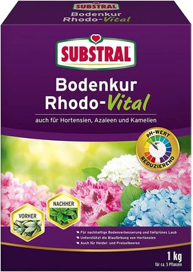 Substral Bodenkur Rhodo-Vital – Optimale Bodenpflege für Moorbeetpflanzen, 1kg