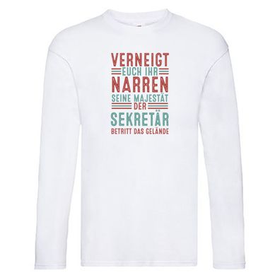 Verneigt euch: Sekretär | Büro Long Sleeve Weiß