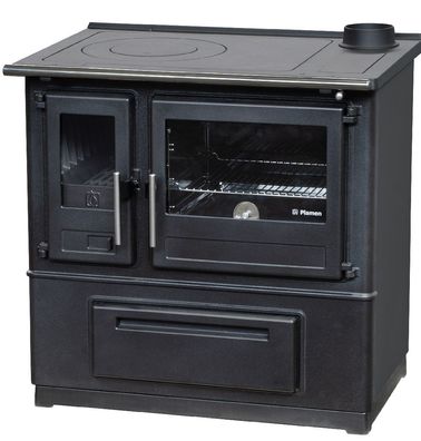Plamen EEK A+ Slavonac N – Schwarzer Holzherd Küchenofen 8kW (rechte Ausführung)