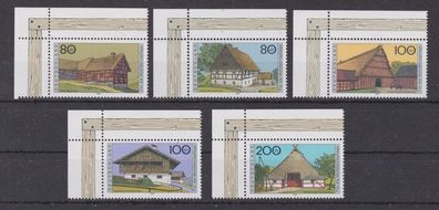 BRD 1995 postfrisch Ecke oben links MiNr. 1819-1823 Bauernhäuser in Deutschland