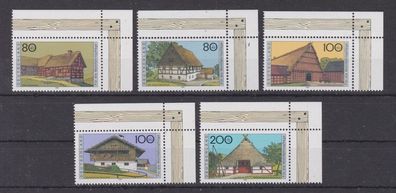 BRD 1995 postfrisch Ecke oben rechts MiNr. 1819-1823 Bauernhäuser in Deutschland