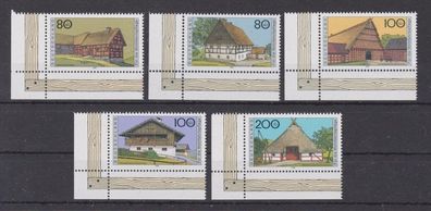 BRD 1995 postfrisch Ecke unten links MiNr. 1819-1823 Bauernhäuser in Deutschland