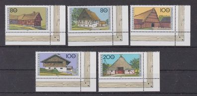 BRD 1995 postfrisch Ecke unten rechts MiNr. 1819-1823 Bauernhäuser in Deutschland