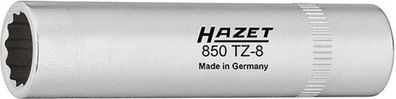 HAZET Steckschlüsseleinsatz 1/4", 12-kant, lange A 8 mm