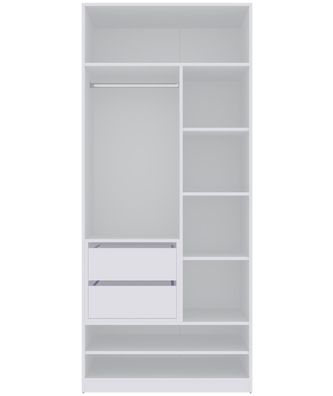 Garderobenschrank TRES 13B offener Kleiderschrank mit Kleiderstange und Schubladen