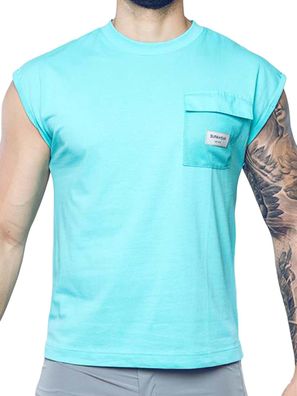 Supawear Wide-Cut Tank Turquoise Blue