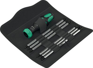 Wera Kraftform Kompakt Vario RA Ratschenschraubendreher mit Bits und Tasche 7-tlg