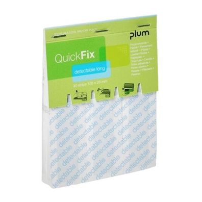 QuickFix Refill mit 30 Pflasterstrips detectable long (1 Stk.)